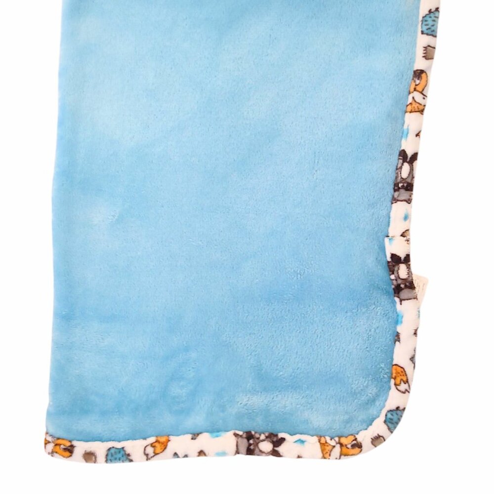 2020 Le Bebe Favorite Fox Raccoon Hedgehog Security Lovey Blanket 27" X 37"